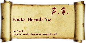Pautz Hermész névjegykártya